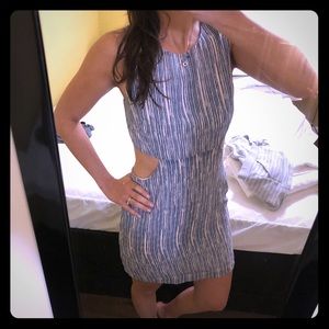 Forever 21 striped cutout dress